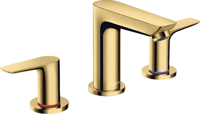 Hansgrohe Talis E 3-hole Basin Mixer With Pop-up Waste - Polished Gold-optic - 71733990