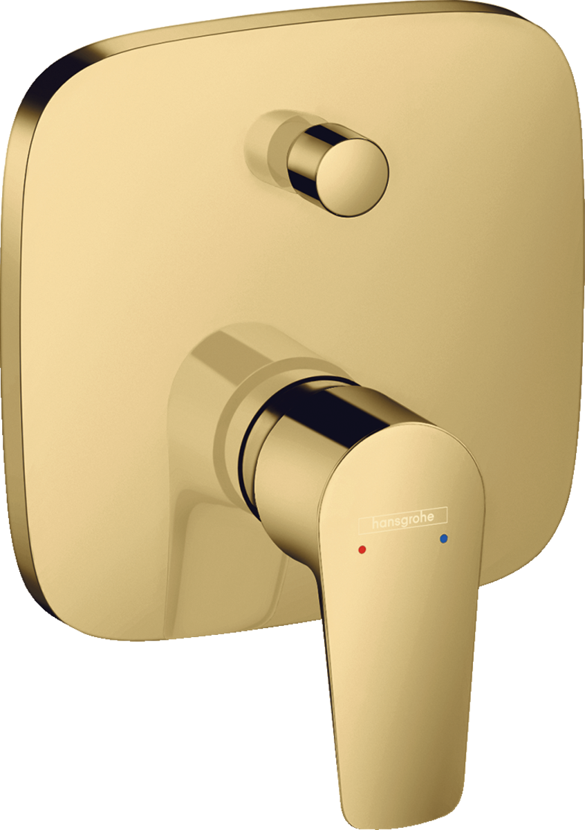 Hansgrohe Talis E Single Lever Manual Bath Mixer For Concealed Installation - Polished Gold-optic - 71745990