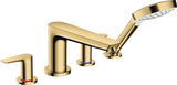 Hansgrohe Talis E 4-hole Rim-Mounted Bath Mixer - Polished Gold Optic - 71748990
