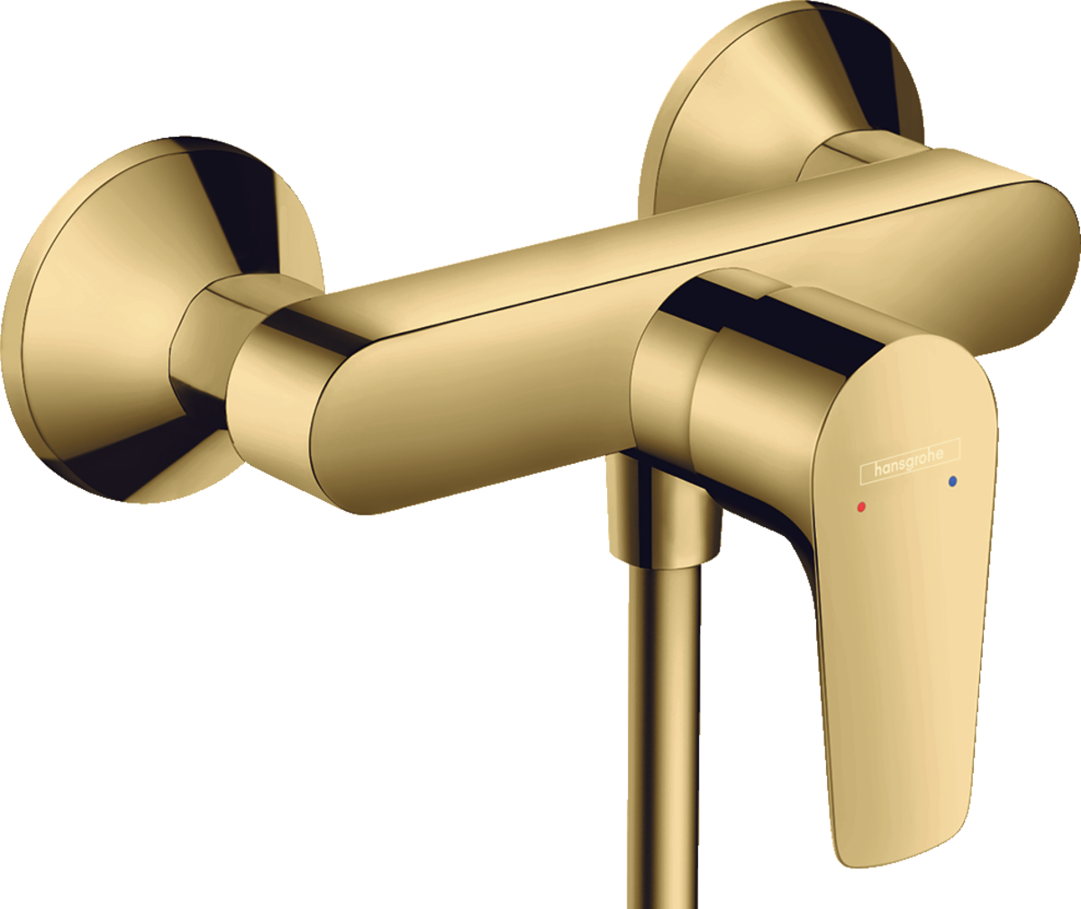 Hansgrohe Talis E Single Lever Manual Shower Mixer For Exposed Installation - Polished Gold Optic - 71760990