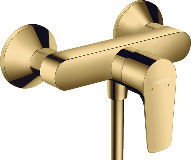 Hansgrohe Talis E Single Lever Manual Shower Mixer For Exposed Installation - Polished Gold Optic - 71760990