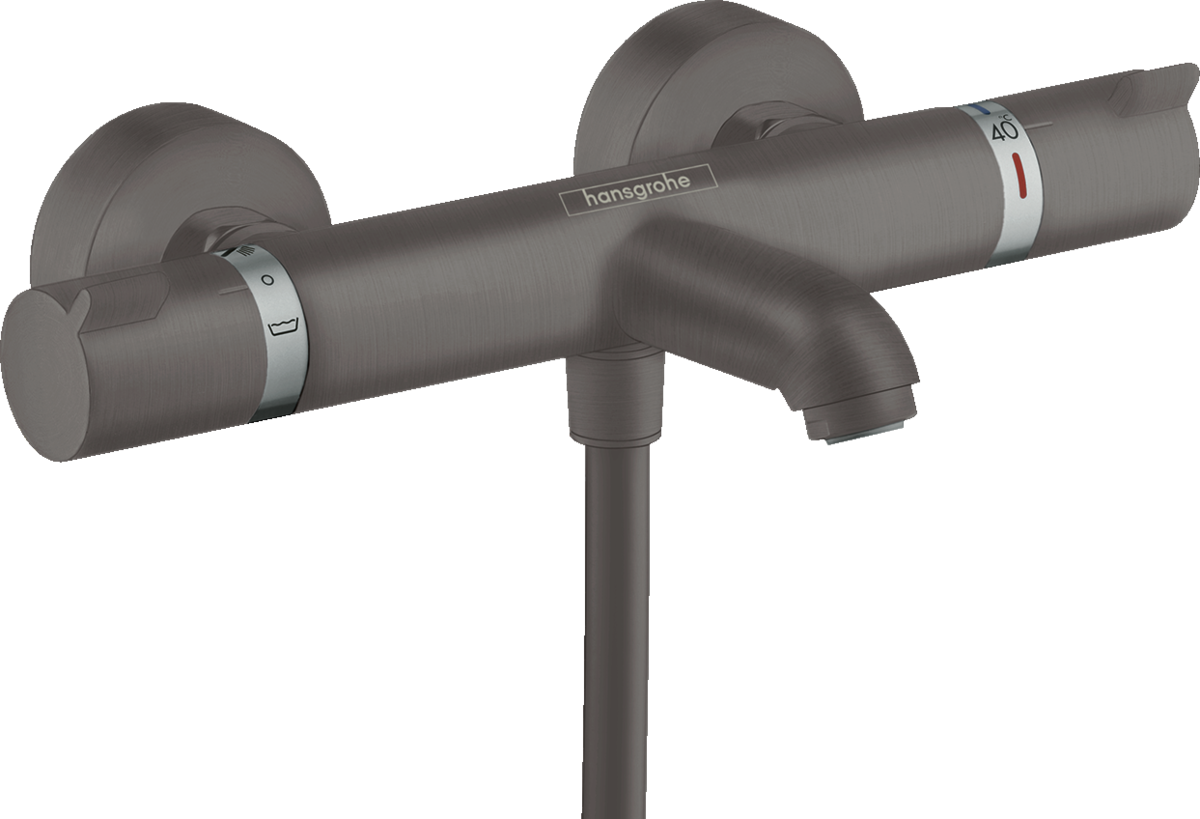 Hansgrohe Ecostat Thermostatic Bath Mixer Comfort For Exposed Installation - Brushed Black Chrome - 13114340