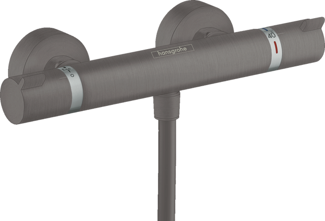 Hansgrohe Ecostat Thermostatic Shower Mixer Comfort For Exposed Installation - Brushed Black Chrome - 13116340