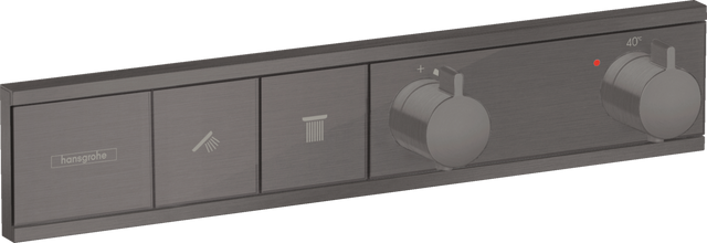Hansgrohe RainSelect Thermostat For Concealed Installation For 2 Functions - Brushed Black Chrome - 15380340
