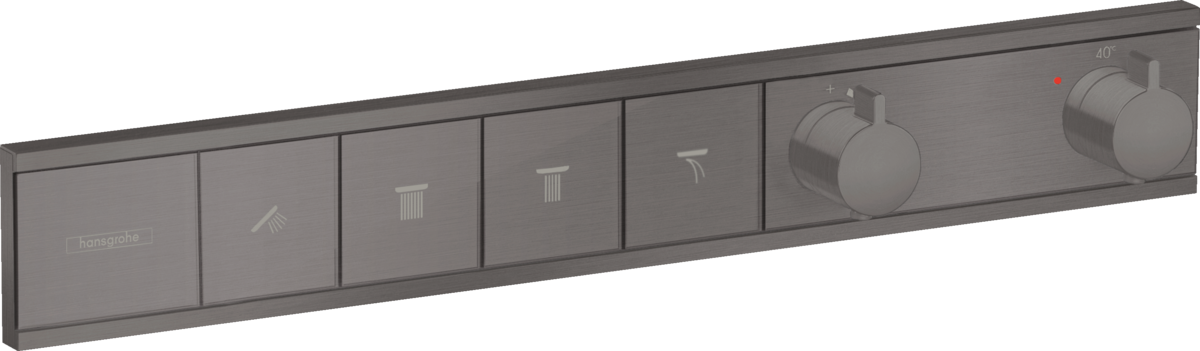 Hansgrohe Rainselect Thermostat For Concealed Installation For 4 Functions - Brushed Black Chrome - 15382340
