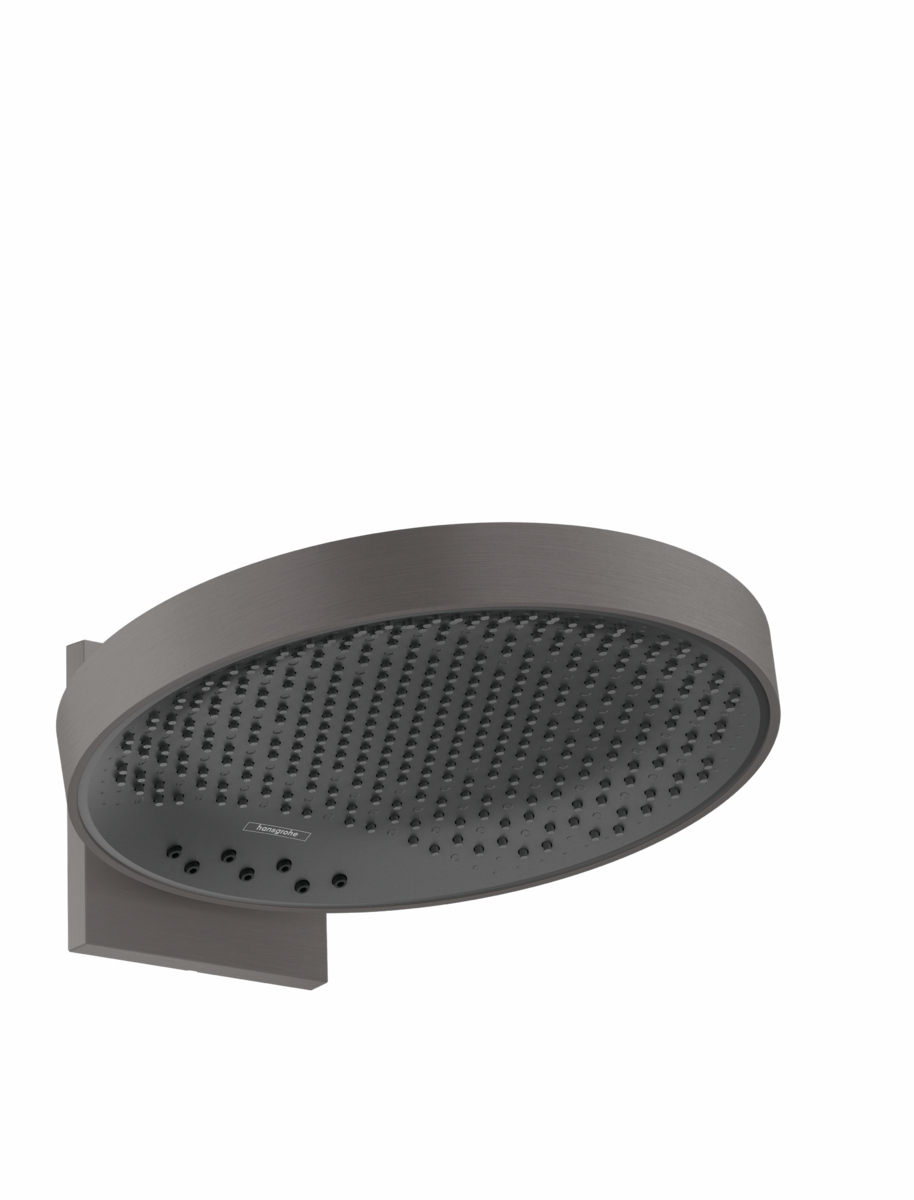 Hansgrohe Rainfinity Overhead Shower 360 3jet With Wall Connector - Brushed Black Chrome - 26234340