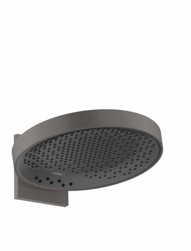 Hansgrohe Rainfinity Overhead Shower 360 3jet With Wall Connector - Brushed Black Chrome - 26234340