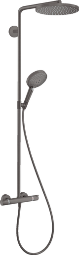 Hansgrohe Raindance Select S Showerpipe 240 1jet Powderrain With Thermostatic Shower Mixer - Brushed Black Chrome  - 27633340