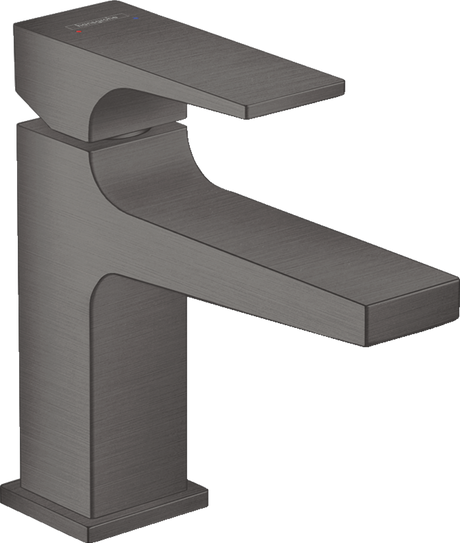 Hansgrohe Metropol Single Lever Basin Mixer 100 with Lever Handle For Cloakroom Basins with Push-open Waste - Brushed Black Chrome - 32500340