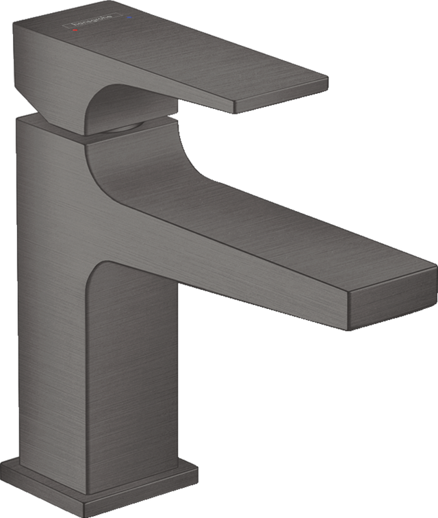 Hansgrohe Metropol Single Lever Basin Mixer 100 with Lever Handle For Cloakroom Basins with Push-open Waste - Brushed Black Chrome - 32500340