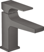 Hansgrohe Metropol Single Lever Basin Mixer 100 with Lever Handle For Cloakroom Basins with Push-open Waste - Brushed Black Chrome - 32500340