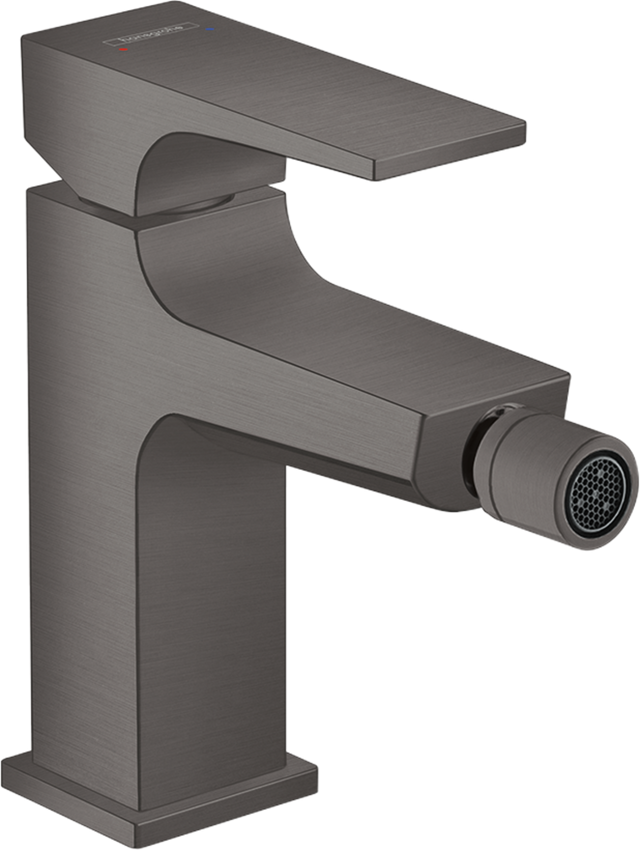 Hansgrohe Metropol Single Lever Bidet Mixer wWith Lever Handle and Push-open Waste - Brushed Black Chrome - 32520340