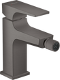 Hansgrohe Metropol Single Lever Bidet Mixer wWith Lever Handle and Push-open Waste - Brushed Black Chrome - 32520340