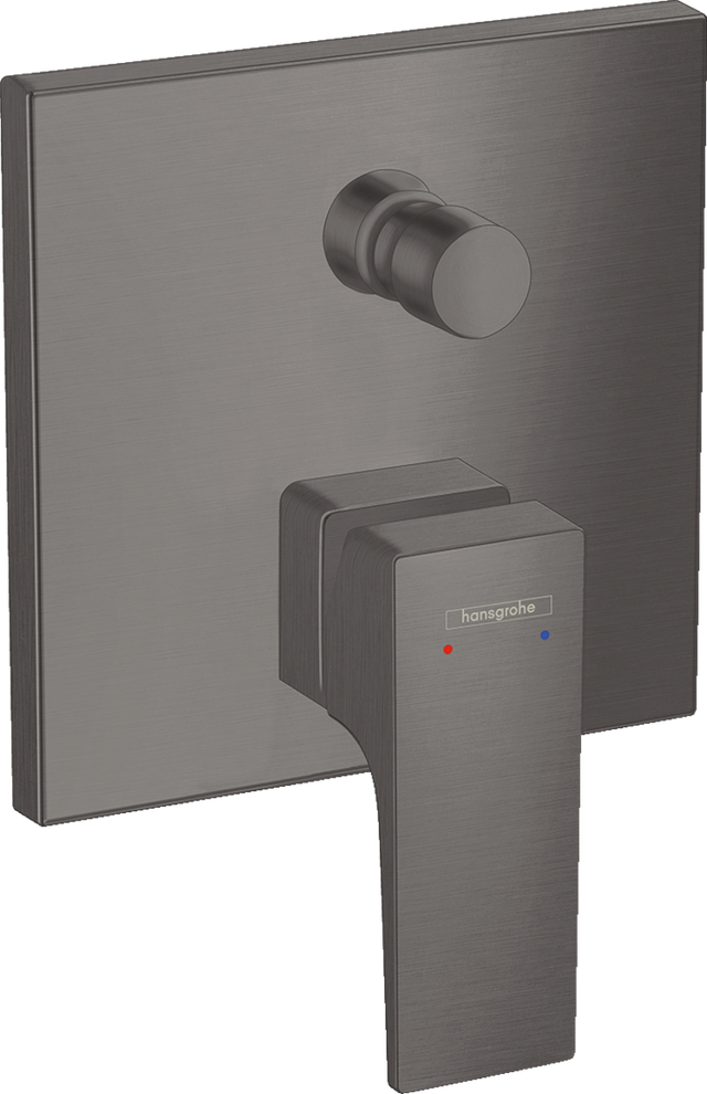 Hansgrohe Metropol Single Lever Manual Bath Mixer For Concealed Installation With Lever Handle And Integrated Backflow Prevention - Brushed Black Chrome - 32546340