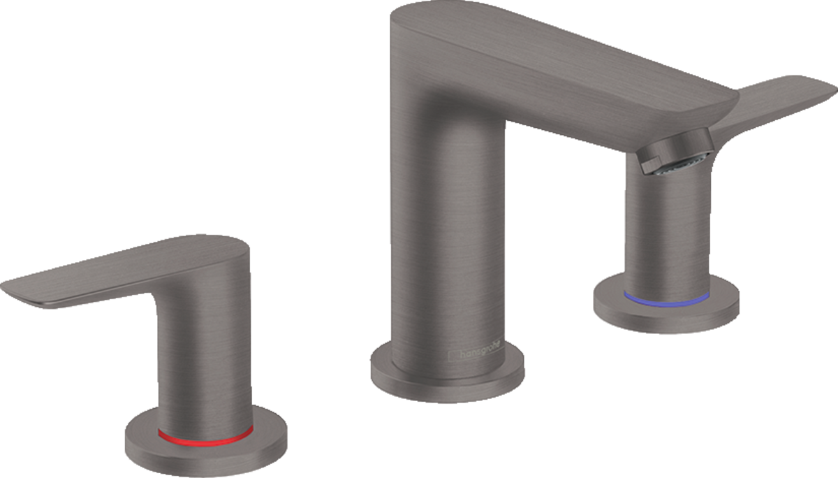 Hansgrohe Talis E 3-hole Basin Mixer With Pop-up Waste - Brushed Black Chrome - 71733340