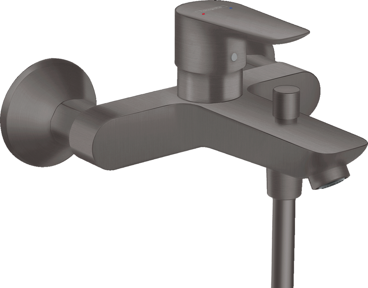 Hansgrohe Talis E Single Lever Manual Bath Mixer For Exposed Installation - Brushed Black Chrome - 71740340