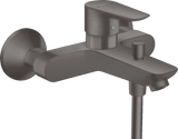 Hansgrohe Talis E Single Lever Manual Bath Mixer For Exposed Installation - Brushed Black Chrome - 71740340