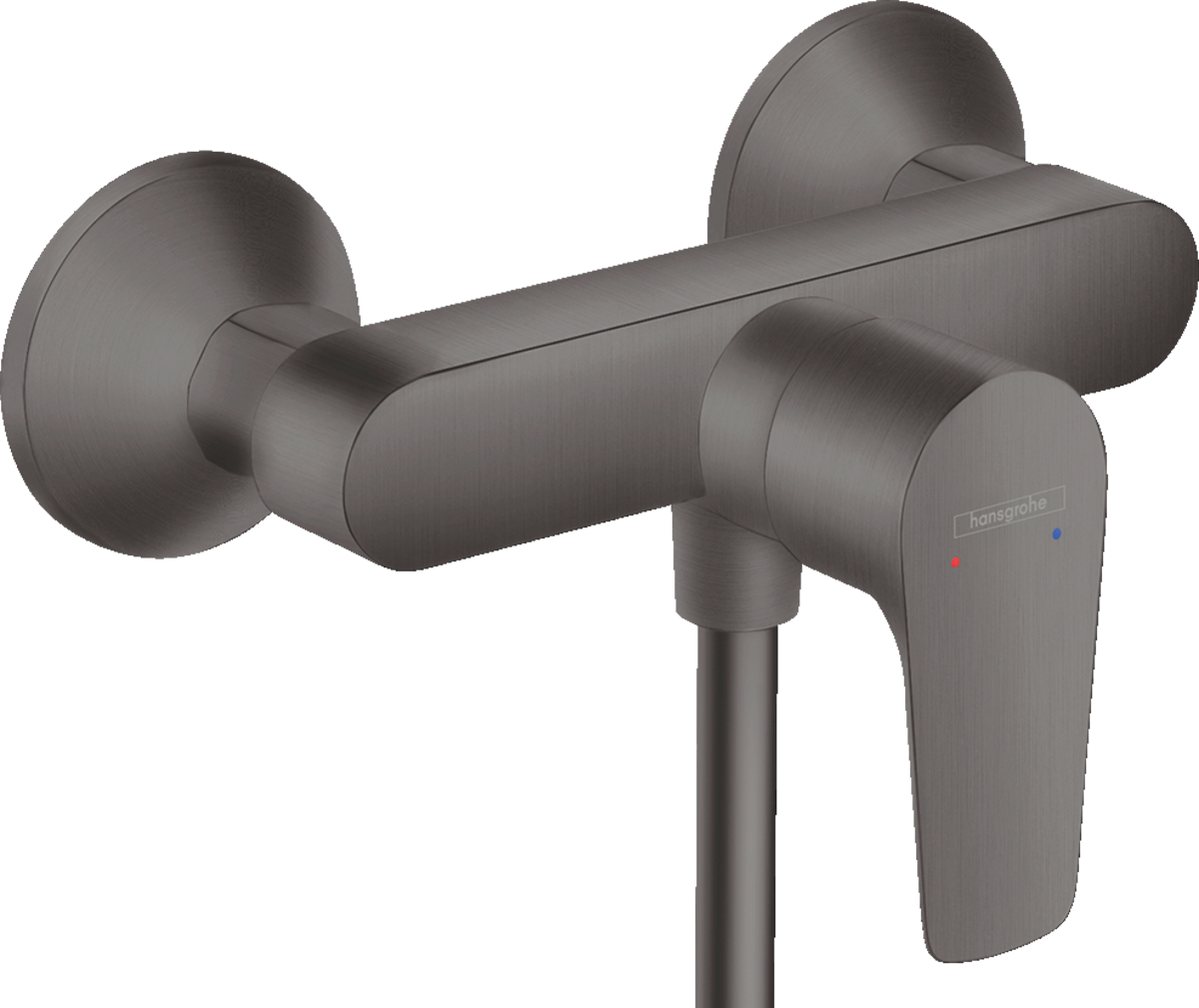 Hansgrohe Talis E Single Lever Manual Shower Mixer For Exposed Installation - Brushed Black Chrome - 71760340