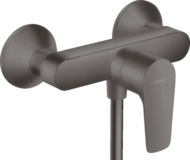 Hansgrohe Talis E Single Lever Manual Shower Mixer For Exposed Installation - Brushed Black Chrome - 71760340