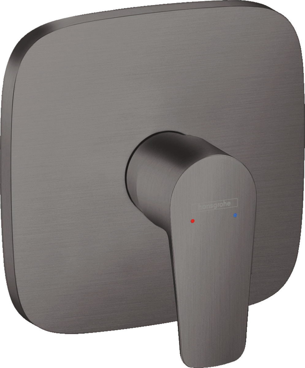 Hansgrohe Talis E Single Lever Manual Shower Mixer Soft Cube For Concealed Installation - Brushed Black Chrome - 71765340