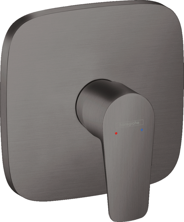 Hansgrohe Talis E Single Lever Manual Shower Mixer Soft Cube For Concealed Installation - Brushed Black Chrome - 71765340