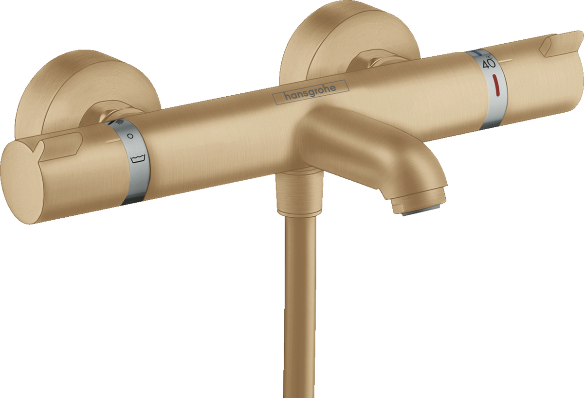 Hansgrohe Ecostat Thermostatic Bath Mixer Comfort For Exposed Installation - Brushed Bronze - 13114140