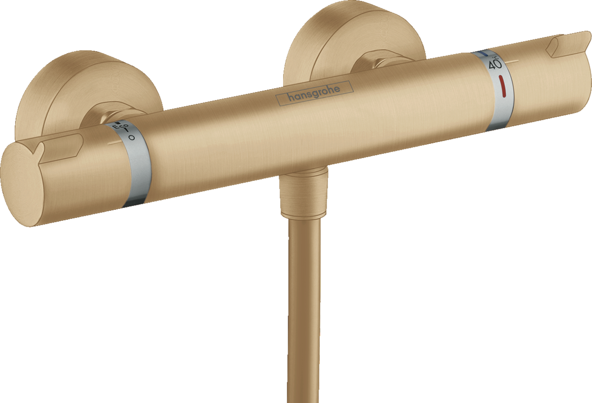 Hansgrohe Ecostat Thermostatic Shower Mixer Comfort For Exposed Installation - Brushed Bronze - 13116140