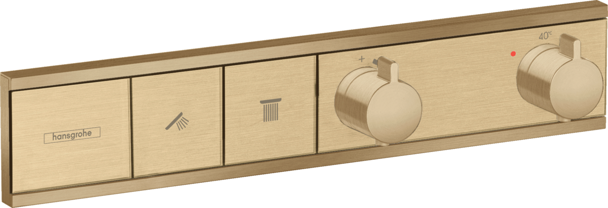 Hansgrohe RainSelect Thermostat For Concealed Installation For 2 Functions - Brushed Bronze - 15380140