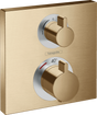 Hansgrohe Ecostat Square Thermostatic Mixer For Concealed Installation For 2 Outlets - Brushed Bronze - 15714140