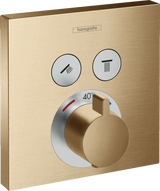 Hansgrohe ShowerSelect Thermostatic Mixer For Concealed Installation For 2 Outlets - Brushed Bronze - 15763140
