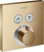 Hansgrohe ShowerSelect Thermostatic Mixer For Concealed Installation For 2 Outlets - Brushed Bronze - 15763140