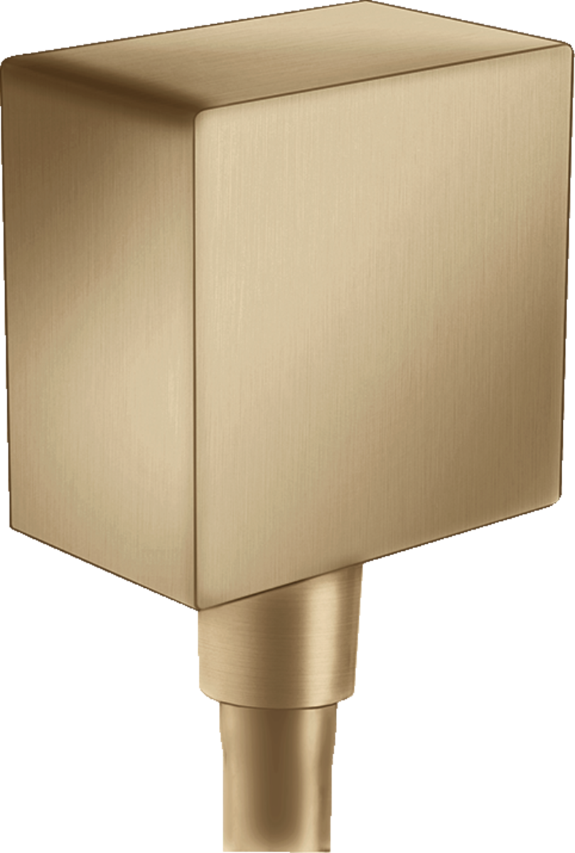 Hansgrohe FixFit Wall Outlet Square With Non-Return Valve - Brushed Bronze - 26455140