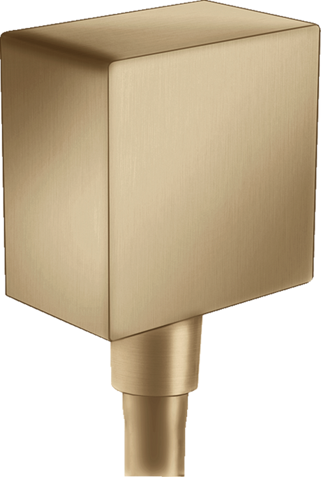 Hansgrohe FixFit Wall Outlet Square With Non-Return Valve - Brushed Bronze - 26455140