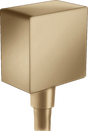 Hansgrohe FixFit Wall Outlet Square With Non-Return Valve - Brushed Bronze - 26455140