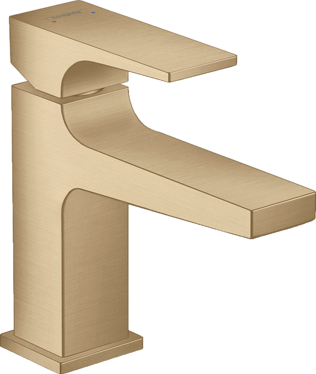 Hansgrohe Metropol Single Lever Basin Mixer 100 with Lever Handle For Cloakroom Basins with Push-open Waste - Brushed Bronze - 32500140