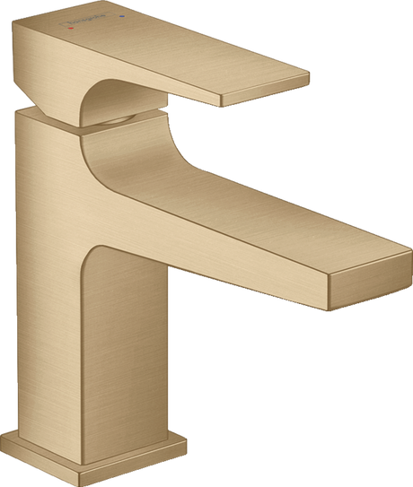 Hansgrohe Metropol Single Lever Basin Mixer 100 with Lever Handle For Cloakroom Basins with Push-open Waste - Brushed Bronze - 32500140
