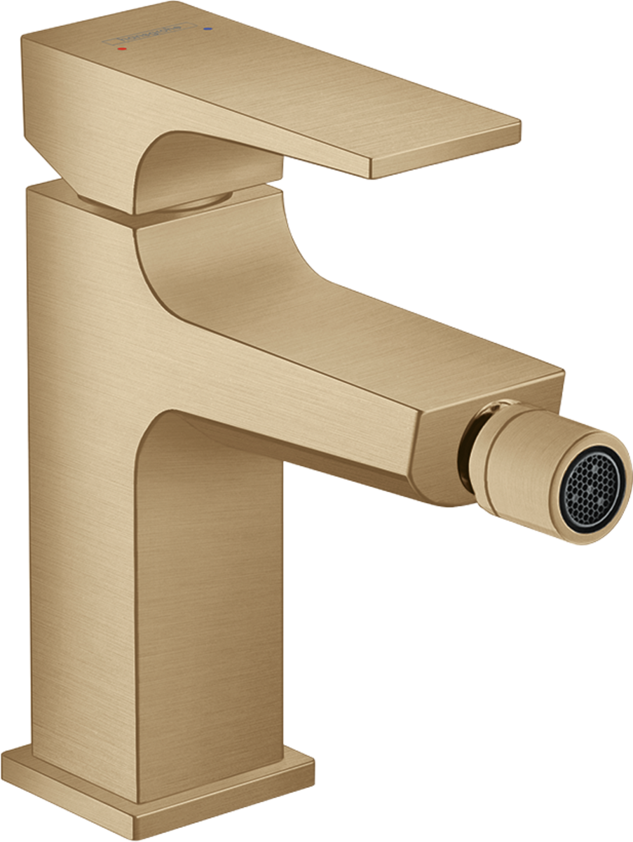 Hansgrohe Metropol Single Lever Bidet Mixer wWith Lever Handle and Push-open Waste - Brushed Bronze - 32520140