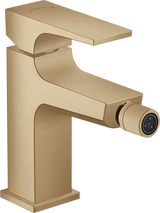 Hansgrohe Metropol Single Lever Bidet Mixer wWith Lever Handle and Push-open Waste - Brushed Bronze - 32520140