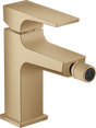 Hansgrohe Metropol Single Lever Bidet Mixer wWith Lever Handle and Push-open Waste - Brushed Bronze - 32520140