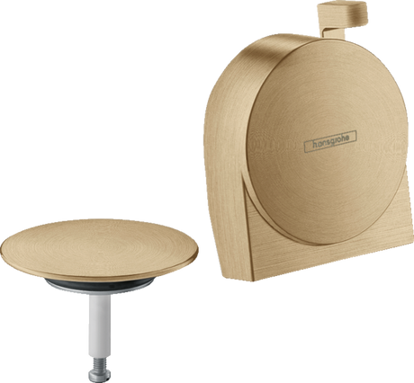 Hansgrohe Exafill S brushed bronze bath filler waste and overflow set with sleek modern design
