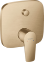 Hansgrohe Talis E Single Lever Manual Bath Mixer For Concealed Installation - Brushed Bronze - 71745140
