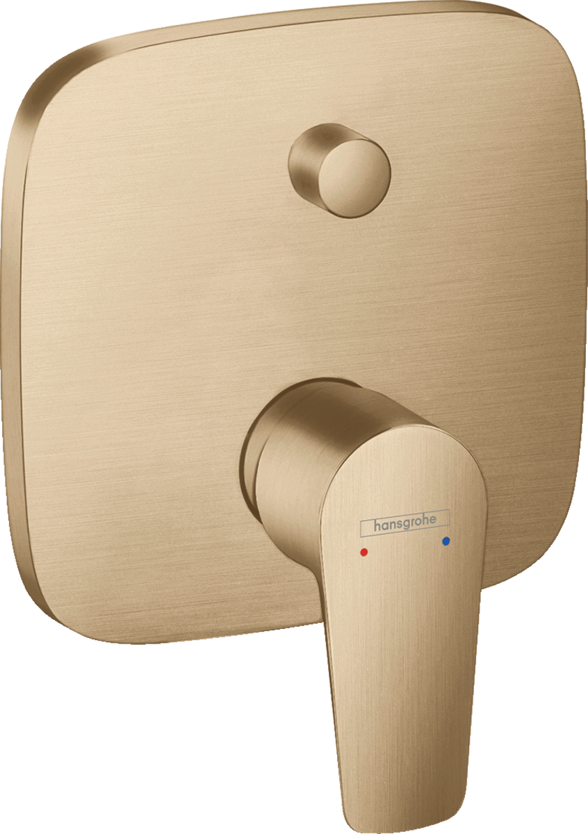 Hansgrohe Talis E Single Lever Manual Bath Mixer For Concealed Installation with Integrated Backflow Prevention - Brushed Bronze - 71474140