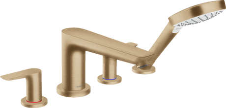 Hansgrohe Talis E 4-hole Rim-Mounted Bath Mixer - Brushed Bronze - 71748140