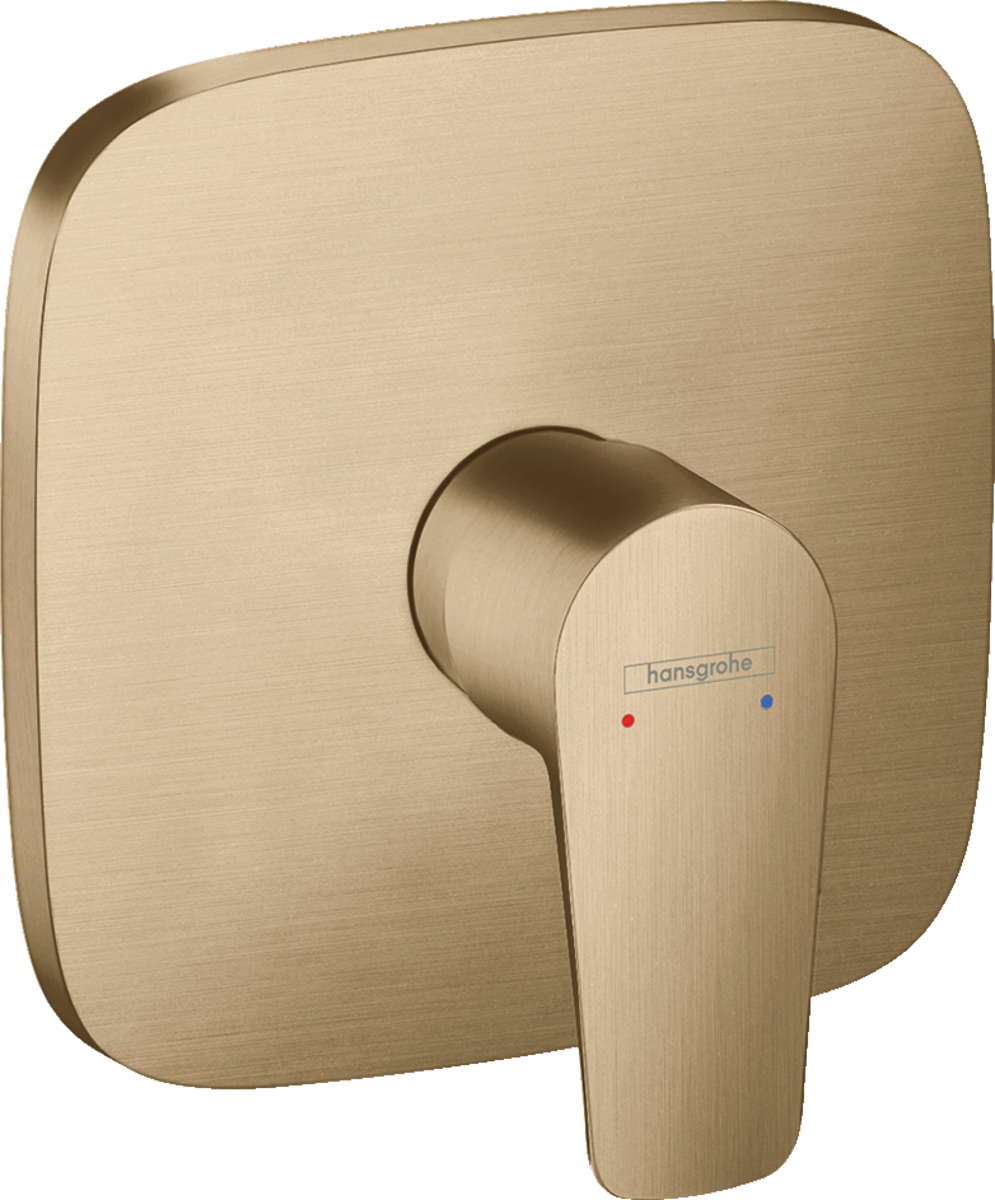 Hansgrohe Talis E Single Lever Manual Shower Mixer Soft Cube For Concealed Installation - Brushed Bronze - 71765140