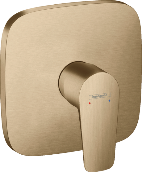 Hansgrohe Talis E Single Lever Manual Shower Mixer Soft Cube For Concealed Installation - Brushed Bronze - 71765140