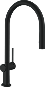 Hansgrohe Talis M54 Single Lever Kitchen Mixer 210 With Pull-out Spray And Sbox 2 Spray Modes - Matt Black - 72801670