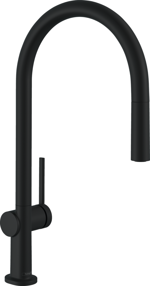 Hansgrohe Talis M54 Single Lever Kitchen Mixer 210 With Pull-out Spout Single Spray Mode - Matt Black - 72802670