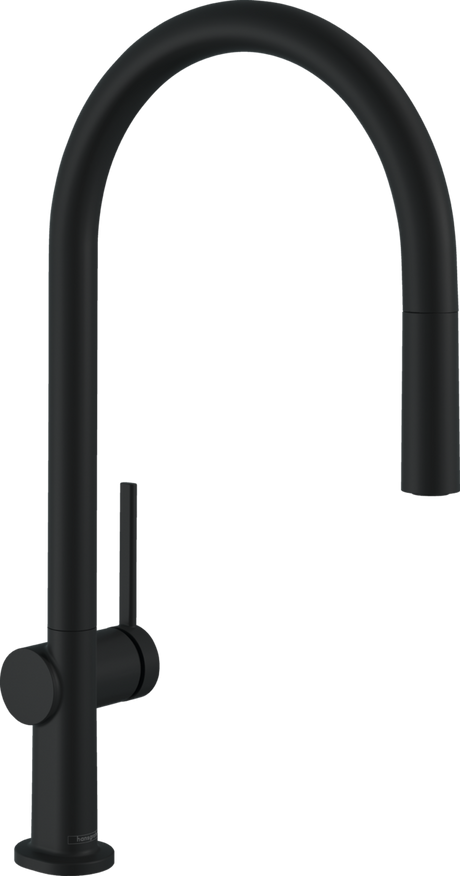 Hansgrohe Talis M54 Single Lever Kitchen Mixer 210 With Pull-out Spout And Sbox Single Spray Mode - Matt Black - 72803670