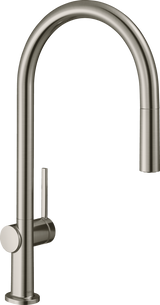 Hansgrohe Talis M54 Single Lever Kitchen Mixer 210 With Pull-out Spout Single Spray Mode - Stainless Steel - 72802800