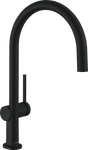 Hansgrohe Talis M54 Single Lever Kitchen Mixer 220 Eco Single Spray Mode - Matt Black - 72843670